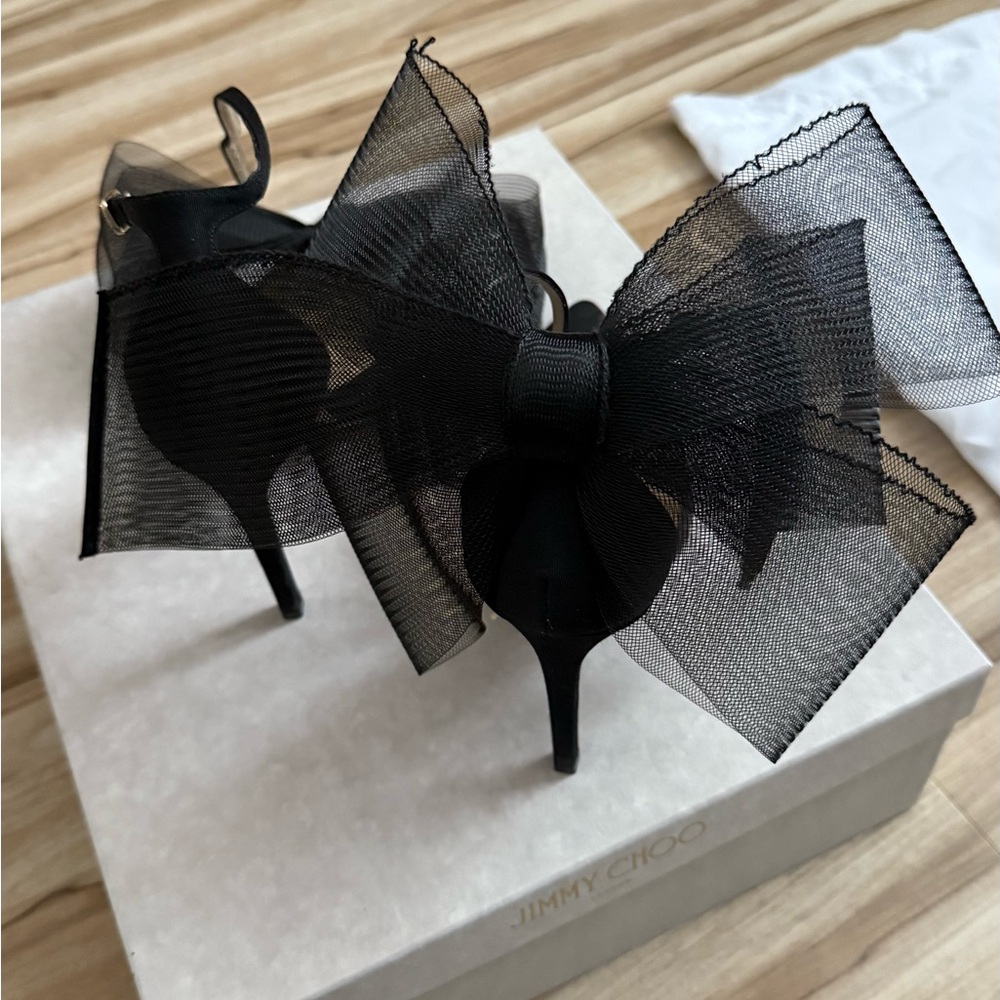 Jimmy Choo Black Averly 100 Heels - Picture 4 of 9